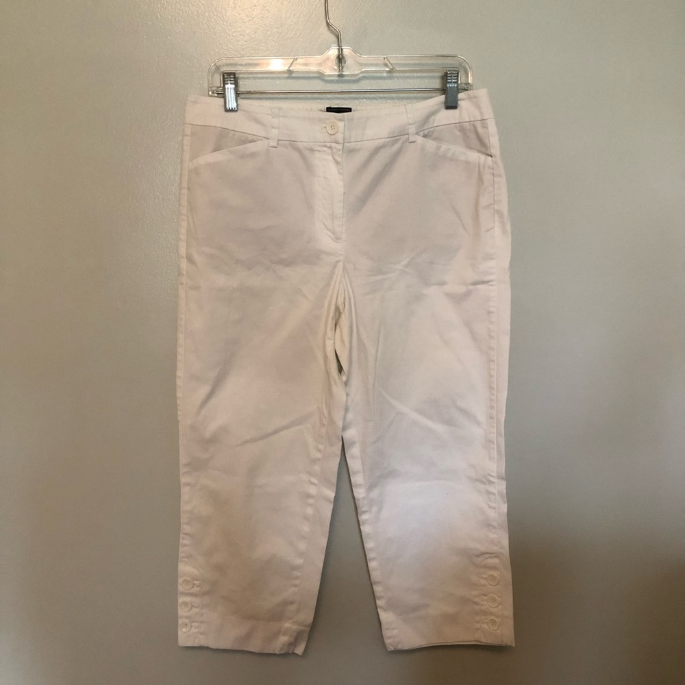Talbots the Perfect Skimmer Cropped Pants White 8